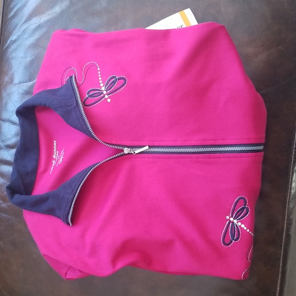 Alfred Dunner Pink Rhinestone Dragonfly Embroidered Lightweight Jacket - Picture 12 of 12